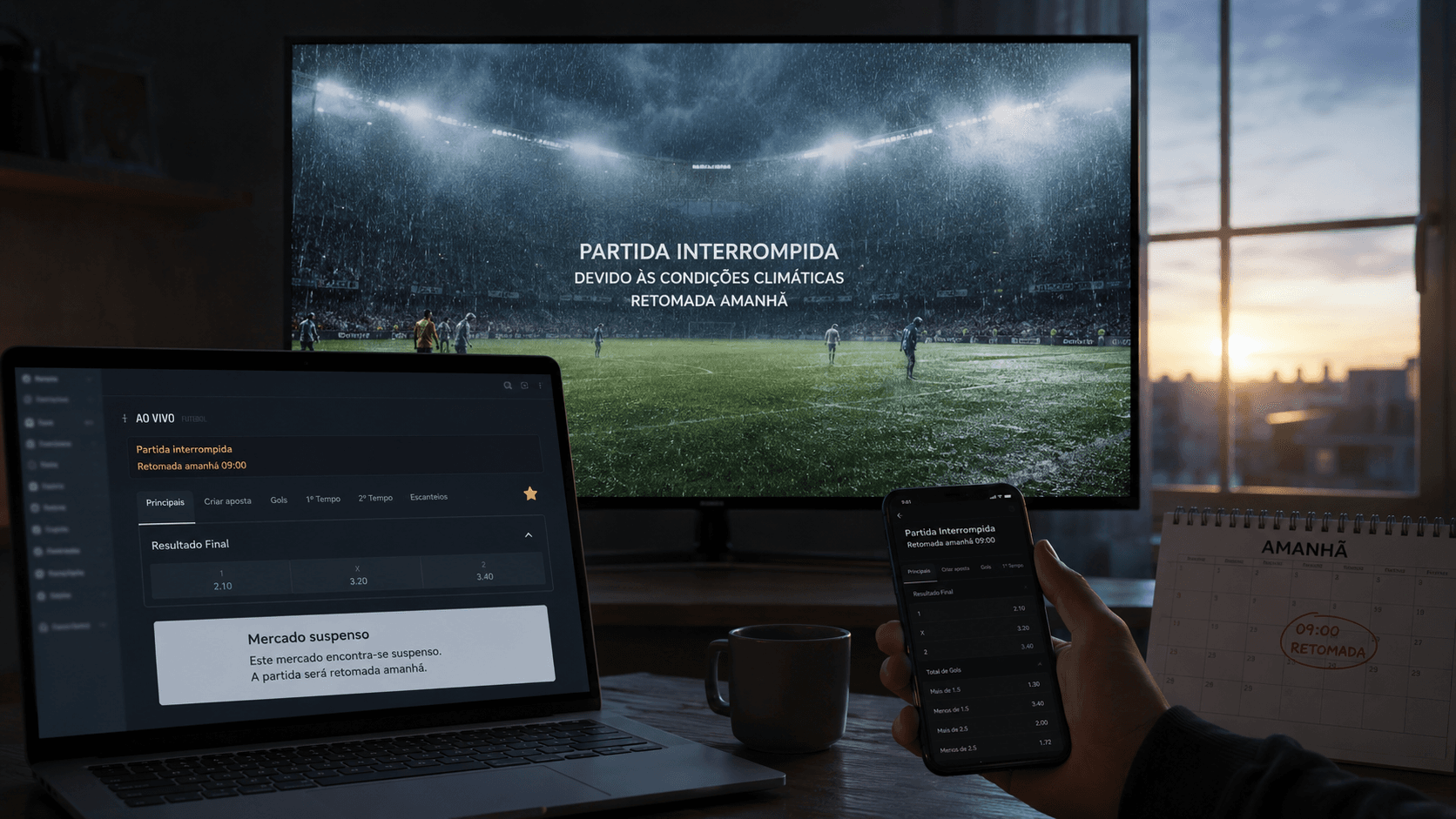 apostas em partida interrompida